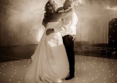 First dance on the starlit dancefloor