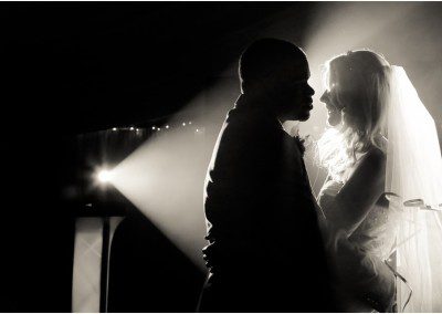 A Backlit first dance