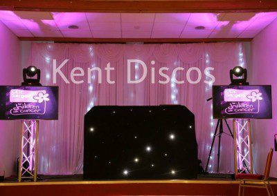 Disco setup with TVs