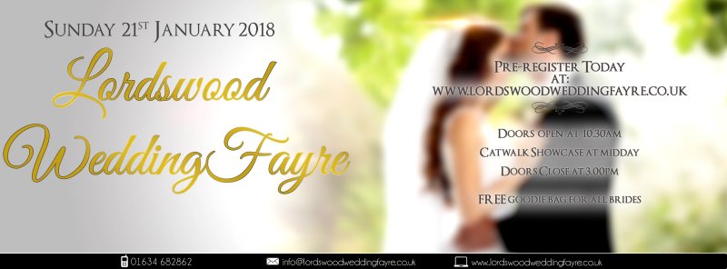 Lordswood Wedding Fayre – Sunday 21st January 2018